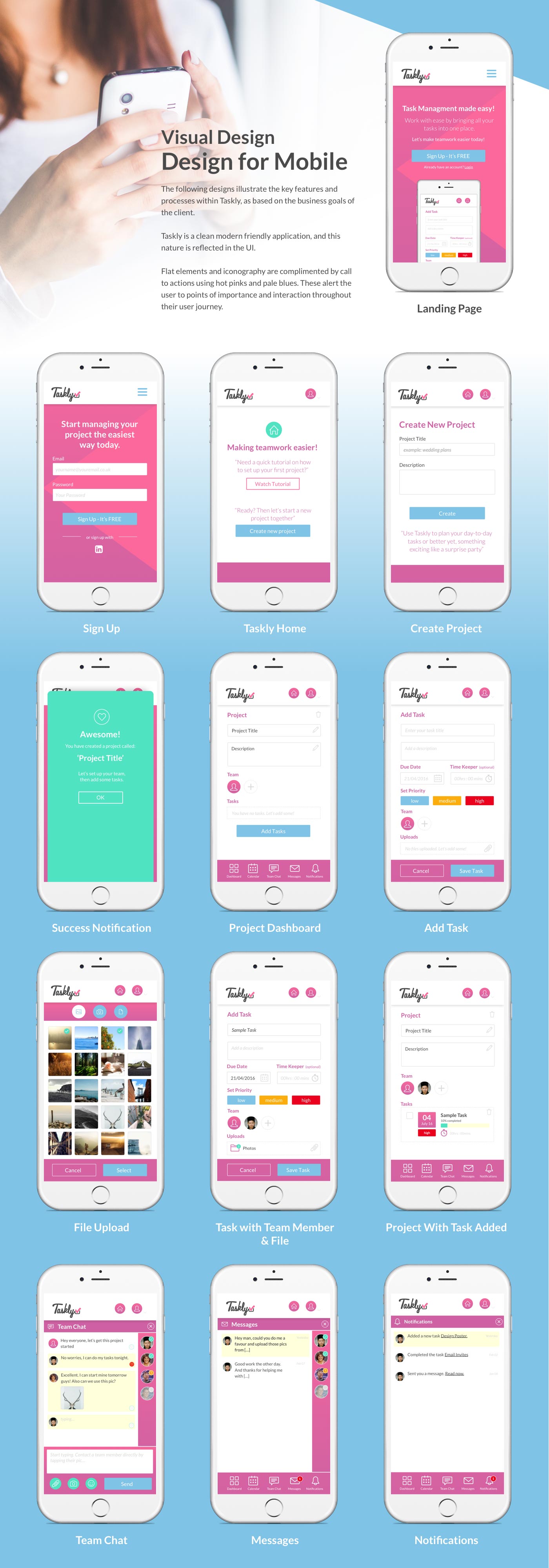 Taskly - App Project Screens